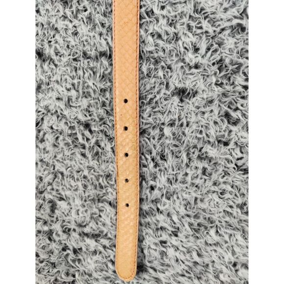 BELT Snake Skin Scaled Reptile Peach Pink Gold Buckle Quiet Luxury Western Rodeo - Picture 5 of 13